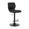 Armen Living Bardot Adjustable Height Black Faux Leather Swivel Bar Stool LCBABABLBL - alternate 1
